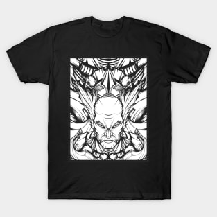 balck white robot T-Shirt